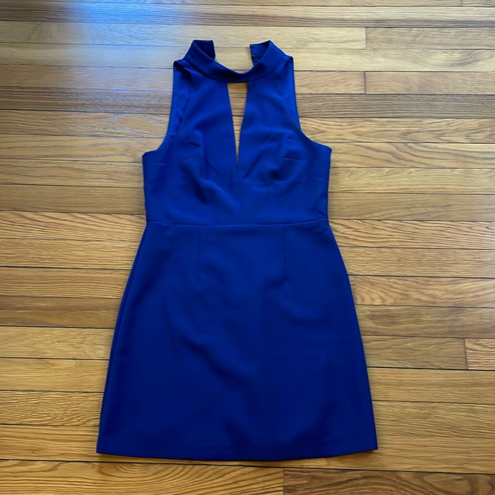 Navy Halter Cocktail Dress